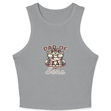 Discover Strong Wolf with Wolf Child for a Dad Crop Tank Top