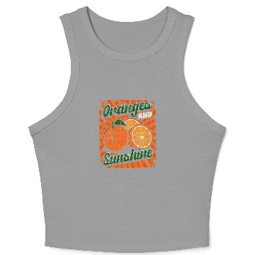 Discover Fruit Lover Oranges And Sunshine Crop Tank Top