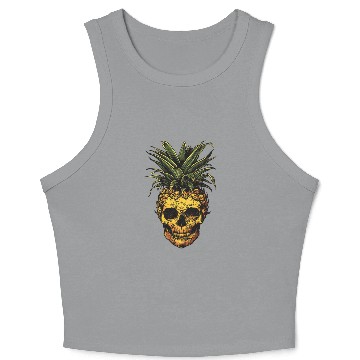 Discover Pinaple Skull Crop Tank Top