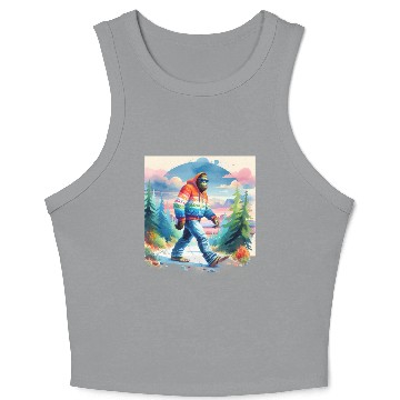 Discover Bฺigfoot Wilderness Wanderer: Retro Ramble Crop Tank Top