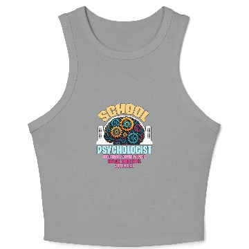 Discover School Psychologist Helping Young Minds Counseling Crop Tank Top
