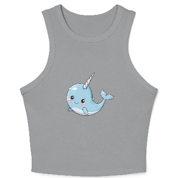 Discover Adorable Narwhal Fantasy Encounter Crop Tank Top