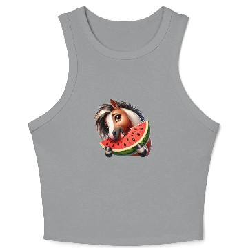 Discover Horses Horse Lover Farmer Melon Summer Crop Tank Top