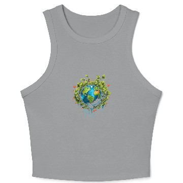 Discover Respect Your Mother Earth Day Save Our Planet Crop Tank Top