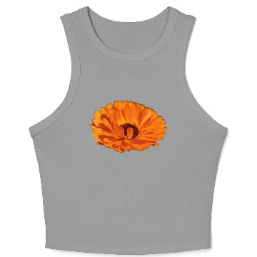 Discover orange flower marigold Crop Tank Top