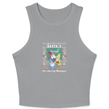 Discover Santas Elfs Ugly Christmas Purchasing-Manager Crop Tank Top
