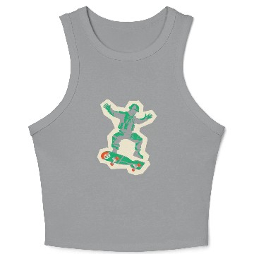 Discover SKATE ARMY Classic Crop Tank Top
