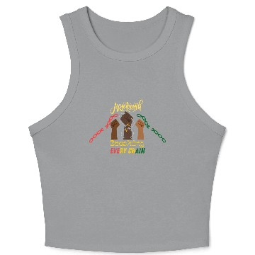Discover Juneteenth celebration break every chain Crop Tank Top