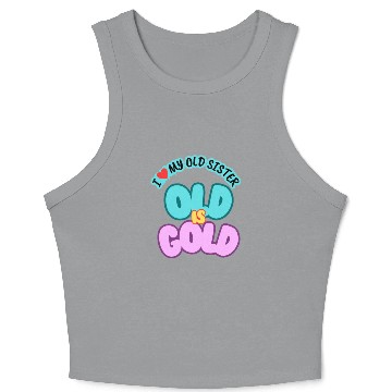 Discover I love my sister Crop Tank Top