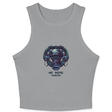 Discover No More Human Crop Tank Top