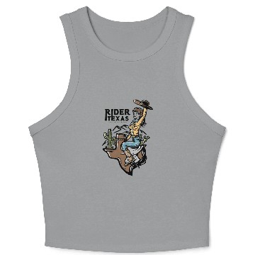 Discover WILD WEST COW GIRL Crop Tank Top