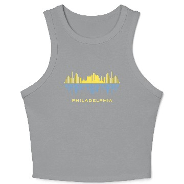 Discover Philadelphia City Sound Waves Crop Tank Top