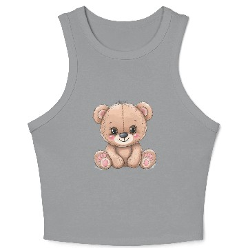 Discover Cute Kawaii Teddy Bear Clipart, Cute Teddy Bear Crop Tank Top