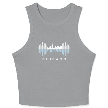 Discover Chicago City Sound Waves Crop Tank Top