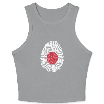 Discover Japanese Fingerprint Flag Crop Tank Top