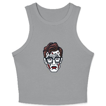 Discover Nerdy Nerd Sad Clown Face Crop Tank Top
