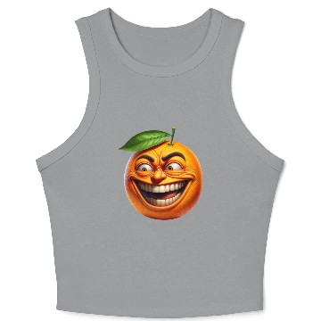 Discover Crazy Orange a Comically Exaggerated Face Crop Tank Top