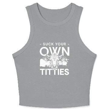 Discover Cow Farmer Crop Tank Top