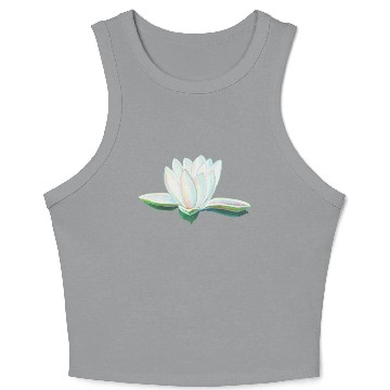 Discover White Lotus Illustration Crop Tank Top