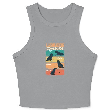 Discover Labrador COMMANDOS Labrador Lovers Funny Crop Tank Top