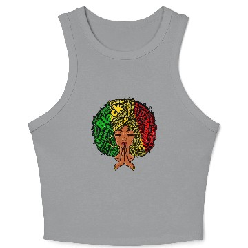 Discover Juneteenth Melanin Natural Clothes Crop Tank Top