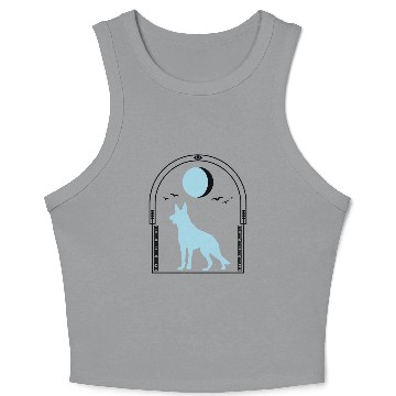 Discover German Shepherd Celestial GSD Dog Moon Tarot Crop Tank Top