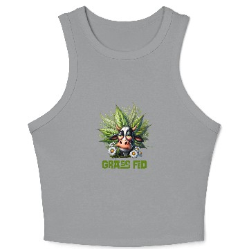 Discover Grass Fed Green Crop Tank Top