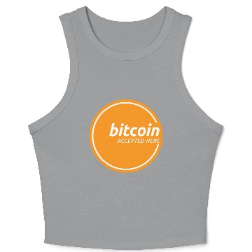 Discover Bitcoin Accepted Here Promo Crop Tank Top