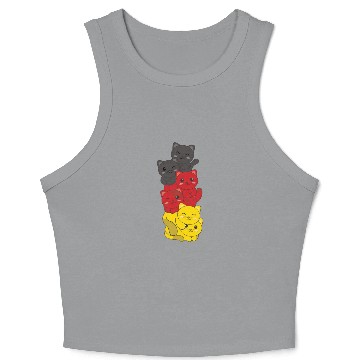 Discover German Flag Cat German Germany Cats Crop Tank Top