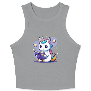 Discover Magic Unicorn Reading Crop Tank Top