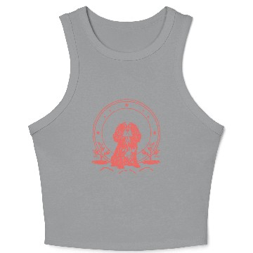 Discover Cavalier King Charles Spaniel Celestial Tarot Card Crop Tank Top