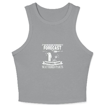Discover Quadcopter Weekend Forecast Drones Funny Drone Crop Tank Top