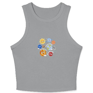 Discover Solar System Learning Science Teacher Crop Tank Top