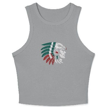 Discover Aztec Warrior Indigenous Mexican Aztec Jaguar Crop Tank Top