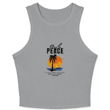 Discover Seek Peace Summer Beach Crop Tank Top