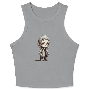 Discover Chibi Character Illustration Crop Tank Top