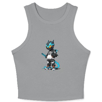 Discover Chibi Dragon Ninja Character Crop Tank Top