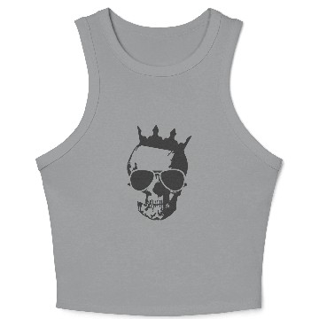 Discover King Skull with shades Crop Tank Top