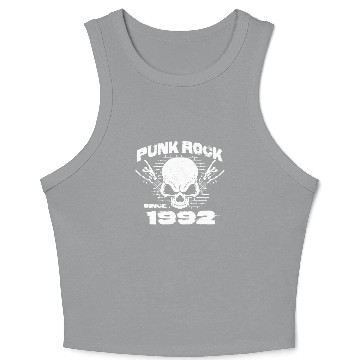 Discover Punk Rock Since 1992 - Skull Rock Hands 32nd Crop Tank Top