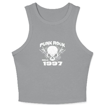 Discover Punk Rock Since 1997 - Skull Rock Hands 27th Crop Tank Top