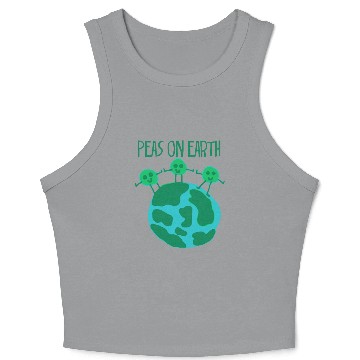 Discover Peas on Earth Crop Tank Top