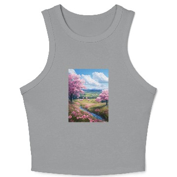 Discover Cherry Blossom Crop Tank Top