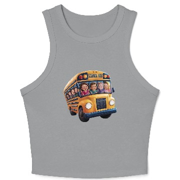 Discover School Bus Adventures Crop Tank Top