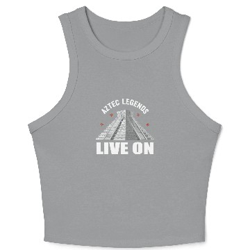 Discover Aztec Pyramid Mayan Indigenous Mexican Aztec Crop Tank Top