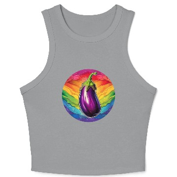 Discover LGBTQ Eggplant Crop Tank Top