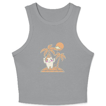 Discover Happy on a Lonely Island Crop Tank Top