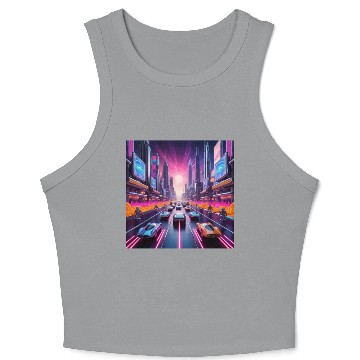 Discover Neon Nostalgia 2084 Crop Tank Top