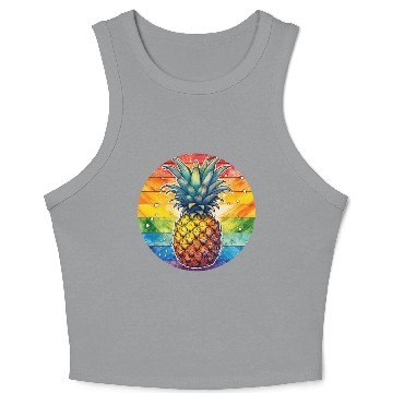 Discover LGBTQ Pineapple Crop Tank Top