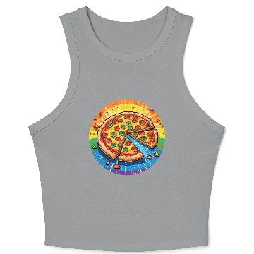 Discover LGBTQ Pizza Crop Tank Top
