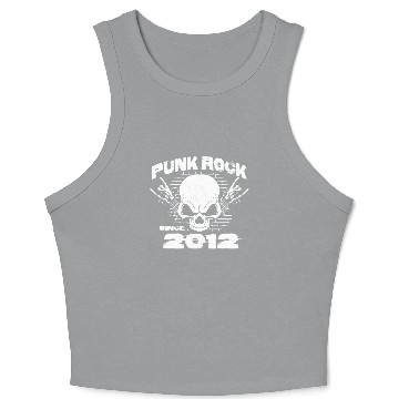 Discover Punk Rock Since 2012 - Skull Rock Hands 12th Crop Tank Top